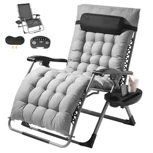 VEVOR Zero Gravity Chair,  , 33 inch Zero Gravity Recliner Lounge Chair for Indoor and Outdoor, Adjustable Anti Gravity Chair with Cushion, Headrest, Footrest, and Cupholder, 500 lbs, Gray