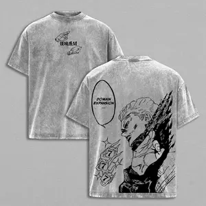 Hakari Kinji Jujutsu Kaisen Tee Washed - Vintage Washed Heavy Cotton Oversized Anime Manga T-Shirt & Hoodie, Double Printed Retro Unisex Streetwear Graphic Top, Private Pure Love Train Domain Expansion Edition, Culling Game Fighter