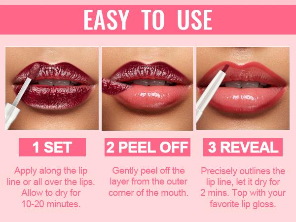 【FREE SHIPPING】2PCS iMethod Lip Liner Stain - Lip Stain, 2-In-1 Dual-Ended Peel Off Lip Stain with Tweezer, Natural Long Lasting Peel Off Lip Liner, Easy to Use for All Skin Types, Stay All Day, Nude Pink