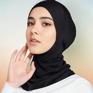 [Thin Breathable Turban Cap Elegant] New Turban Cap Under Scarf Hijab Cap Ramadan Hat Thin Breathable Elastic Pullover Caps Elegant Style Muslim Head Wrap Gifts For Eid