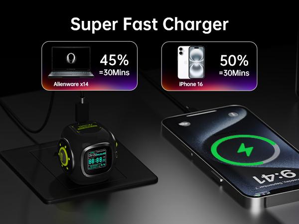 Divoom Dipow 35W USB-C Charger Fast GaN with DIY Pixel Display Foldable Compact Wall Block Power Adapter for iPhone 16/15 MacBook iPad Galaxy S23/S24 Switch Charging Portable