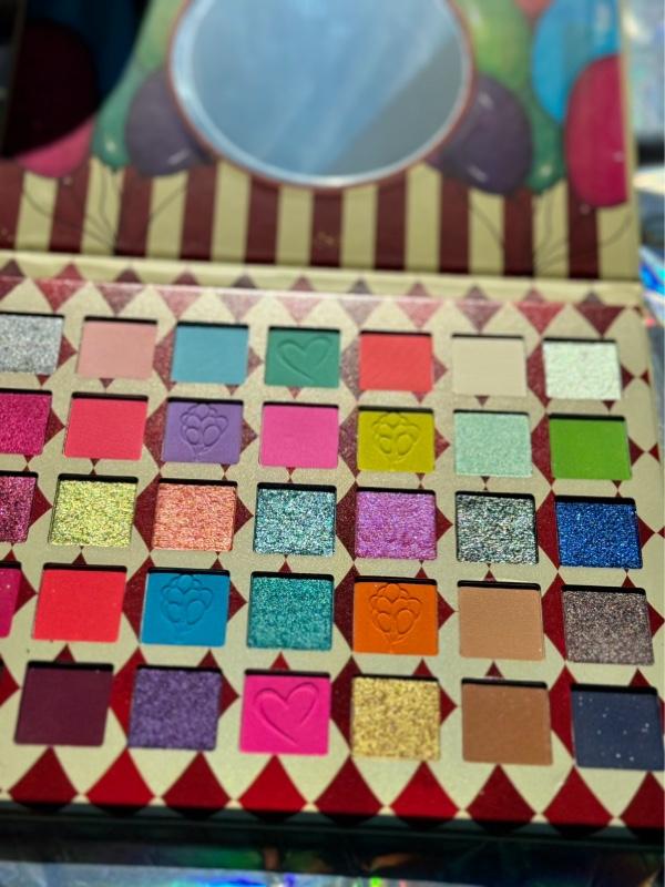 Mystery Makeup Box with 1 Big Eyeshadow Palette - Includes Lip Gloss, Makeup Bag, Coin Purse, Ponytail Holders & Hair Clips - Lipgloss bundles Live