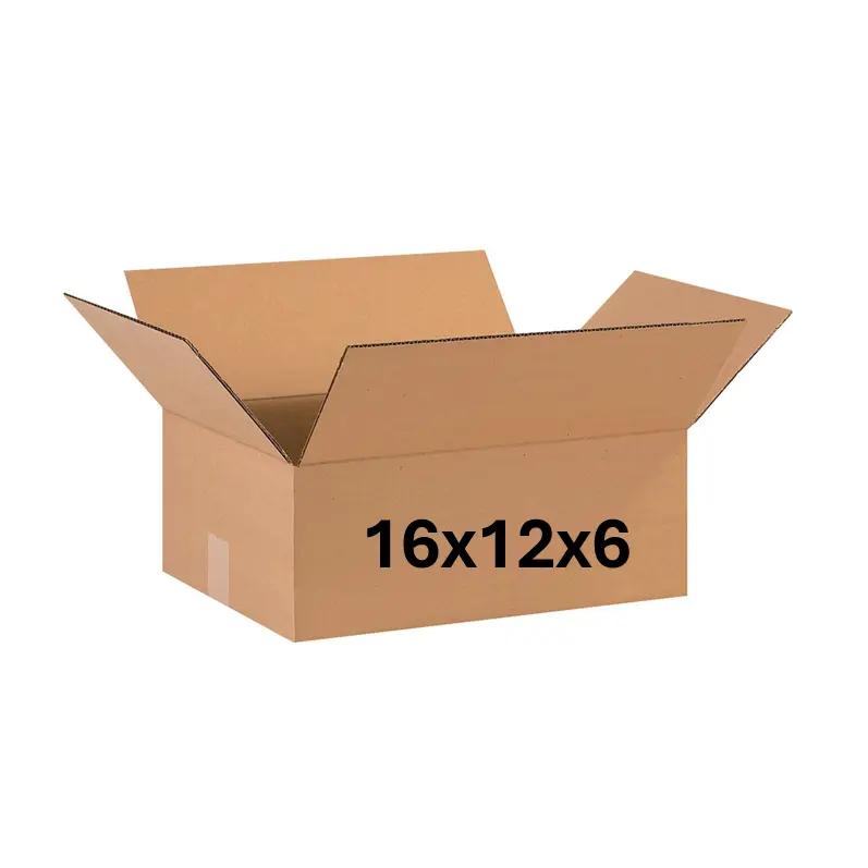 16x12x6 (200 lb strength) | SINGLE CARDBOARD BOX
