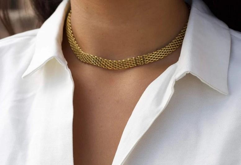 VENOCO 2PCS 14k Gold-plated Chunky Mesh Chain Necklace Bracelet for Women men Jewelry Sets Perfect for Daily Wear and Holiday Gifts Ideal Couple Jewelry