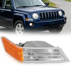 Nilight Front Turn Signals Light Clear Amber Lens Parking Light Day Running Light Side Marker Light Compatible with 2007-2017 Jeep Patriot Passenger Side