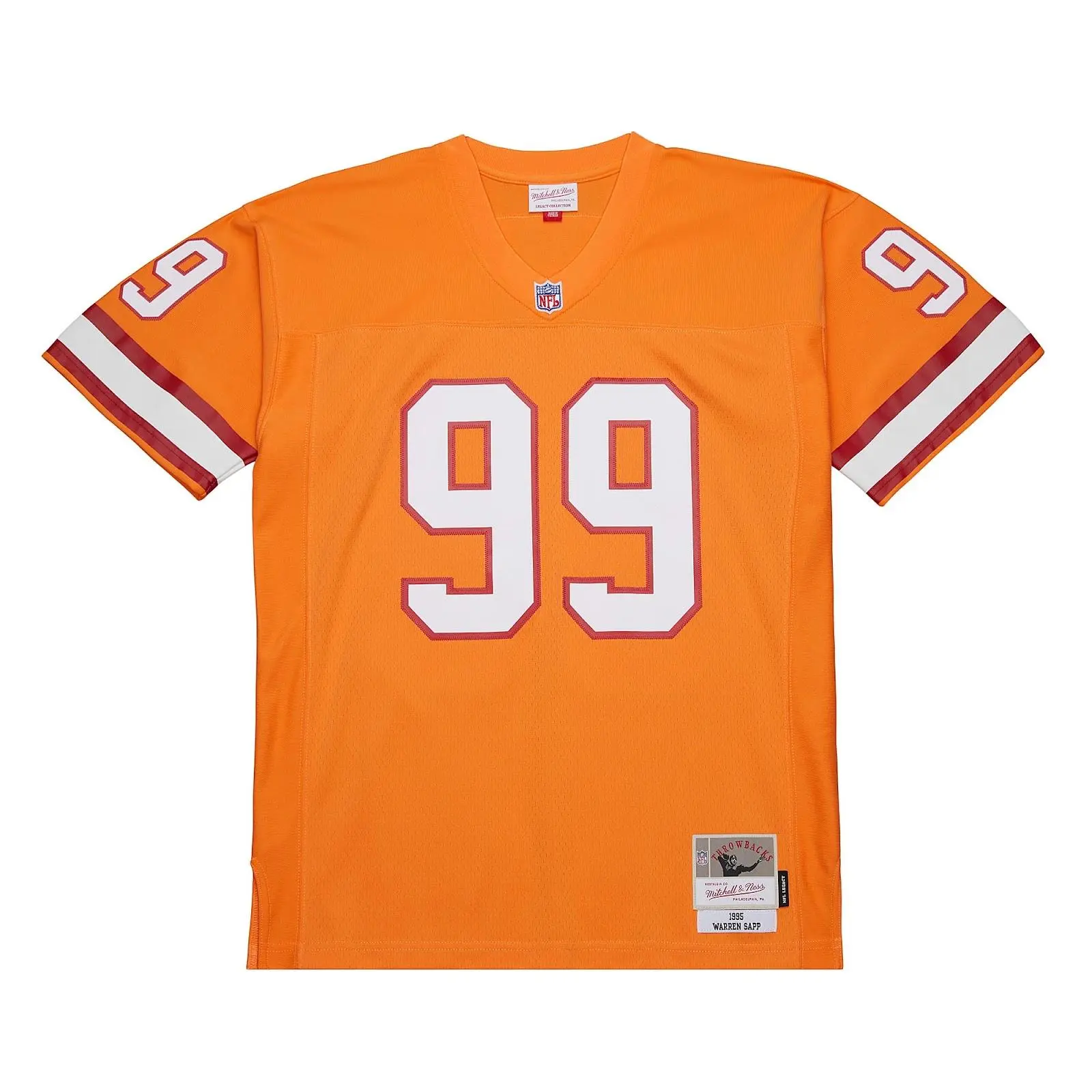 Warren Sapp Tampa Bay Buccaneers 1995 Orange Legacy Jersey