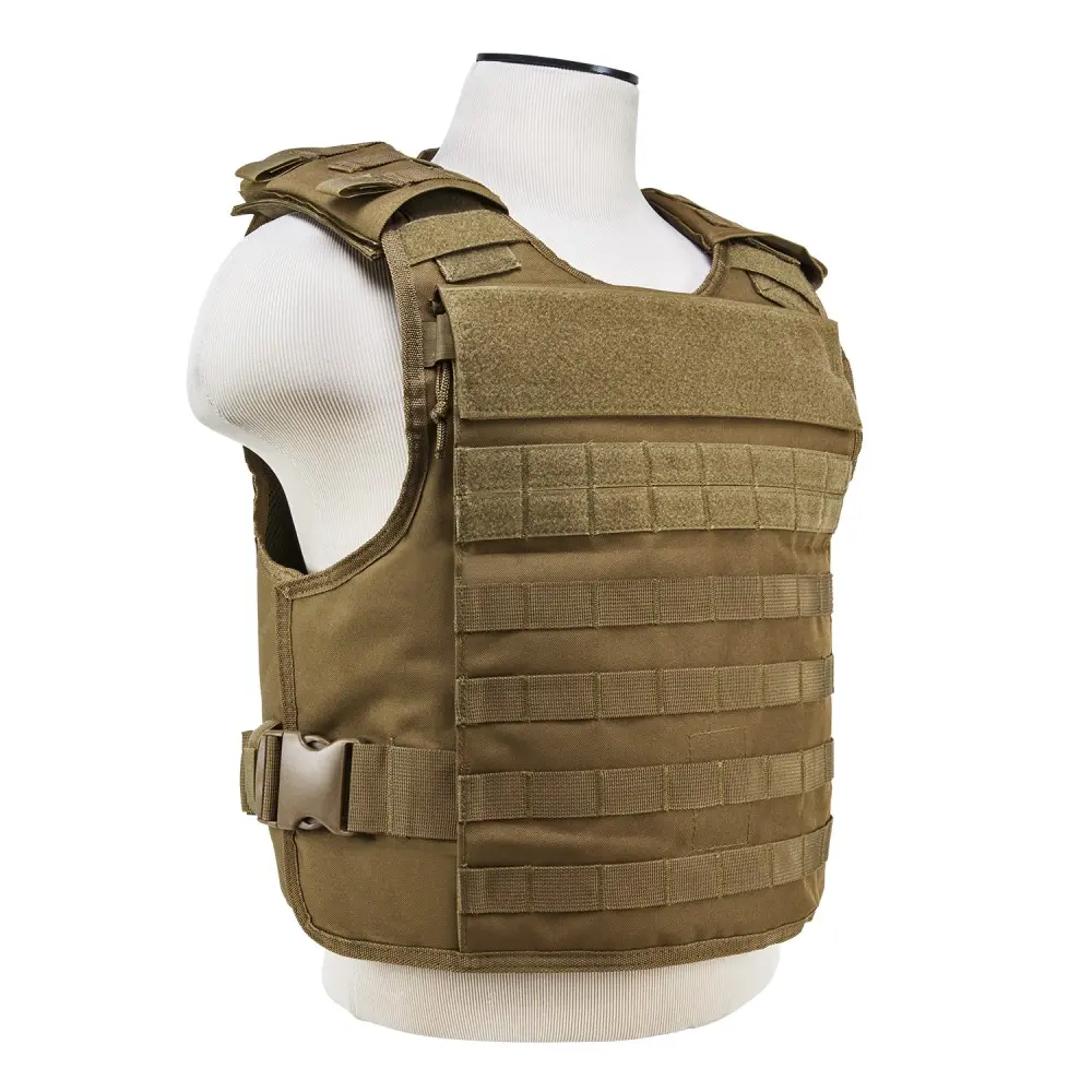 External Pockets Weight Vest For Training Carrier [M-2XL] Adjustable TAN Water-Resistant Breathable Comfortable Unisex