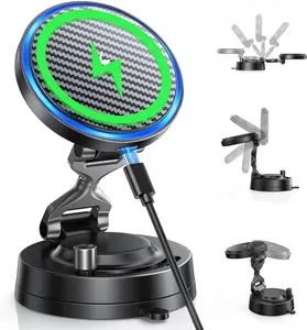 OANDYS 360° Rotatable MagSafe Car Mount, 15W Fast Wireless Charger, Strong Magnetic