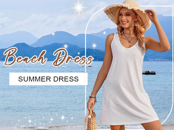 Women's Casual Sundress with Pockets Spring Summer Boho Beach Dress Floral T-Shirts Dress V Neck Loose Tank Dresses Flowy Swing A-Line Mini Dress Machine Washable Elegant Womenswear Thin Slightly translucent Sizes run small Women's Casual Sundress with Pockets Spring Summer Boho Beach Dress Floral T-Shirts Dress V Neck Loose Tank Dresses Flowy Swing A-Line Mini Dress Machine Washable Elegant Womenswear Thin Slightly translucent Sizes run small