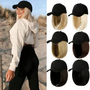 11.02 inch mushroom head wig duckbill cap - an integrated short straight hair breathable adjustable wig cap, a natural and realistic sun resistant wig cap,