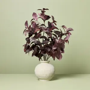 26" Black Plum Leaf Artificial Fall Arrangement - Hearth & Hand with Magnolia