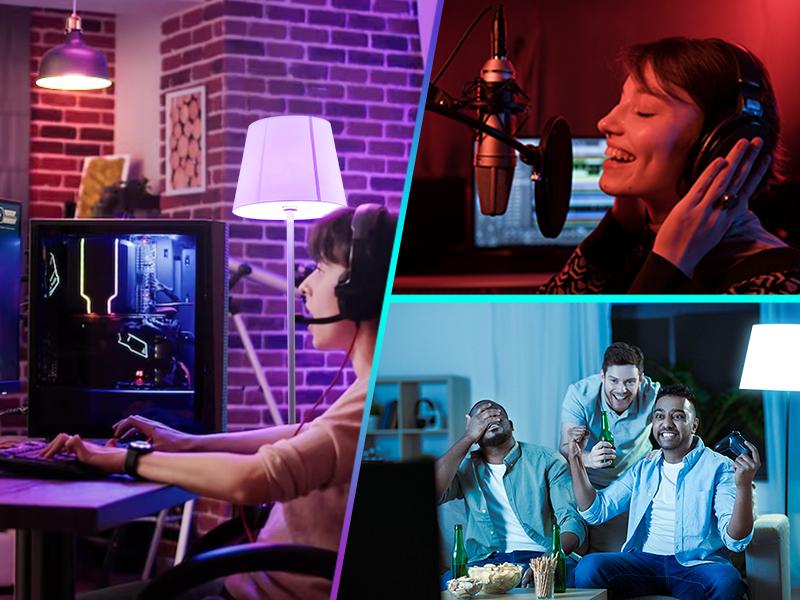 [BIG DEAL! ONLY TODAY!]Linkind Matter Smart RGB Bulb, LED Color Change, Voice & APP Remote Control, Music Sync, Smart Bulbs Work with Apple Home/Siri/Google Home/Alexa, 60W, 1800K-6500K, 25000 Hours