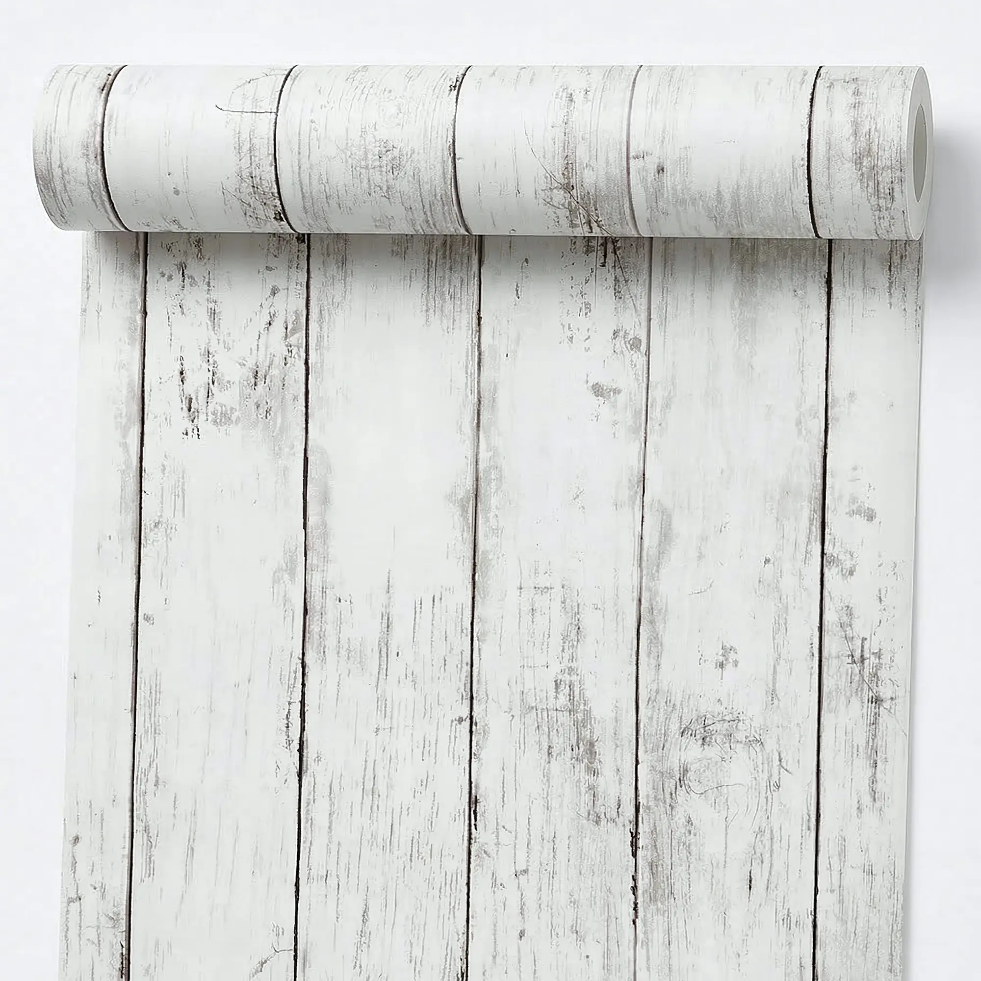 White Wood Peel and Stick Wallpaper Distressed Shiplap Contact Paper Self Adhesive Removable Wall Covering for RV Cabinets Bedroom Rustic Farmhouse Wall Decor White Gray