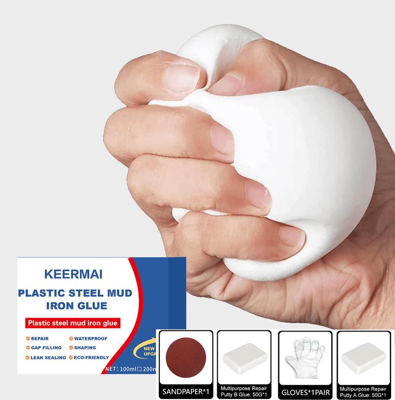 Plastic Steel Mud Iron Glue High Strength Waterproof Leak Repair Adhesive Multi Functional AB Glue for Ceramic Tile Patching Bonding 100ml/200ml