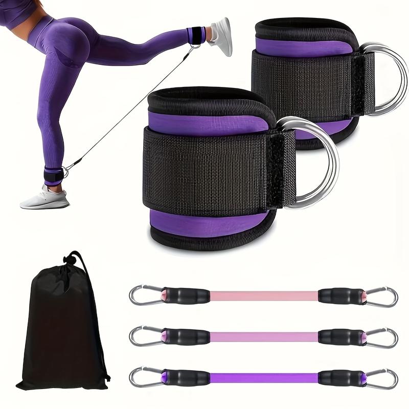 CozyYard Ankle Resistance Bands, Ankle Bands for Working Out with Cuffs, Resistance Bands for Leg Butt Training Workout Equipment for Kickbacks Hip Gluteus Training Exercises, Ankle Strap with Exercise Bands Outdoorfun Fitness