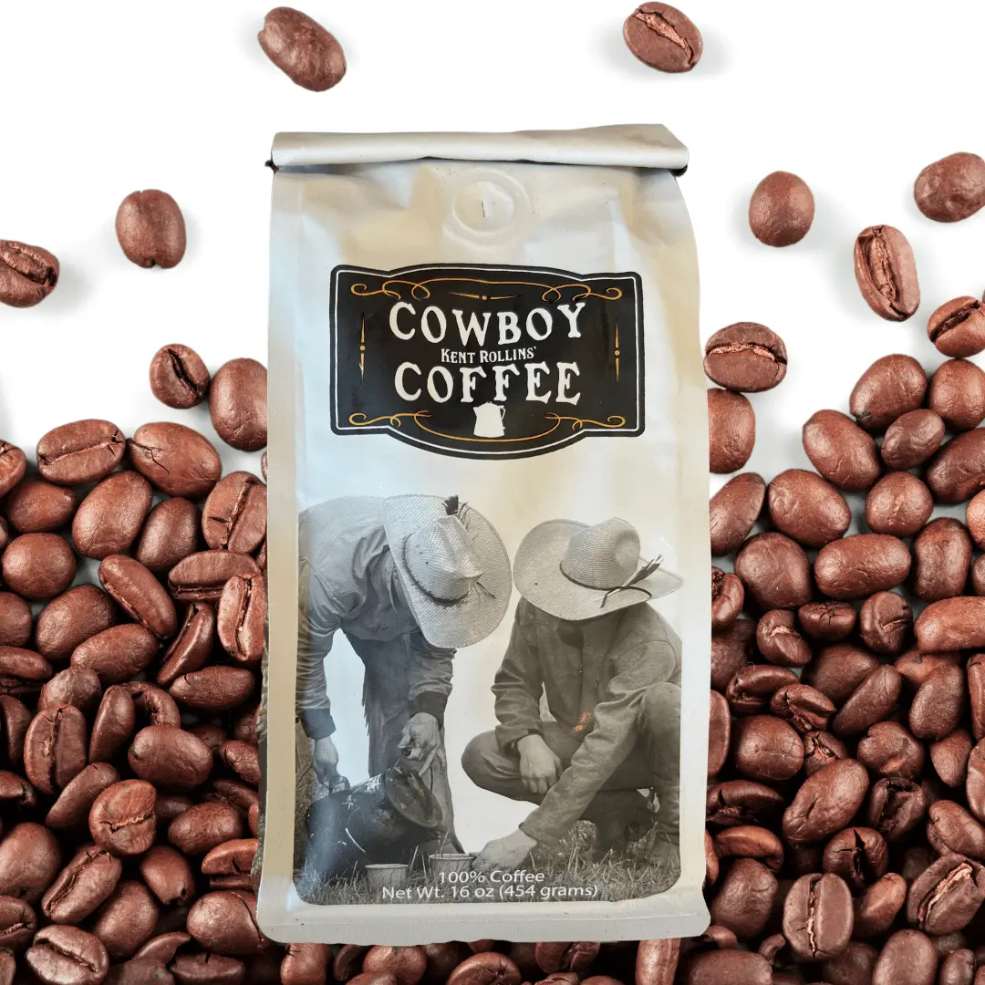 Kent Rollins Cowboy Coffee Bean Beverage, 16 oz Rich Blend Packaged Coffee & Espresso Drink