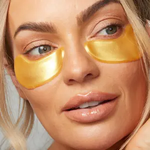 James Cosmetics 24K Gold & Collagen Eye Mask | Hydrating Under Eye Patches for Puffiness, Fine Lines & Glow (5 Sets)