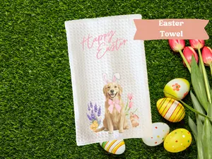 Easter Dog Kitchen Towel- Home Decor 16x 24
