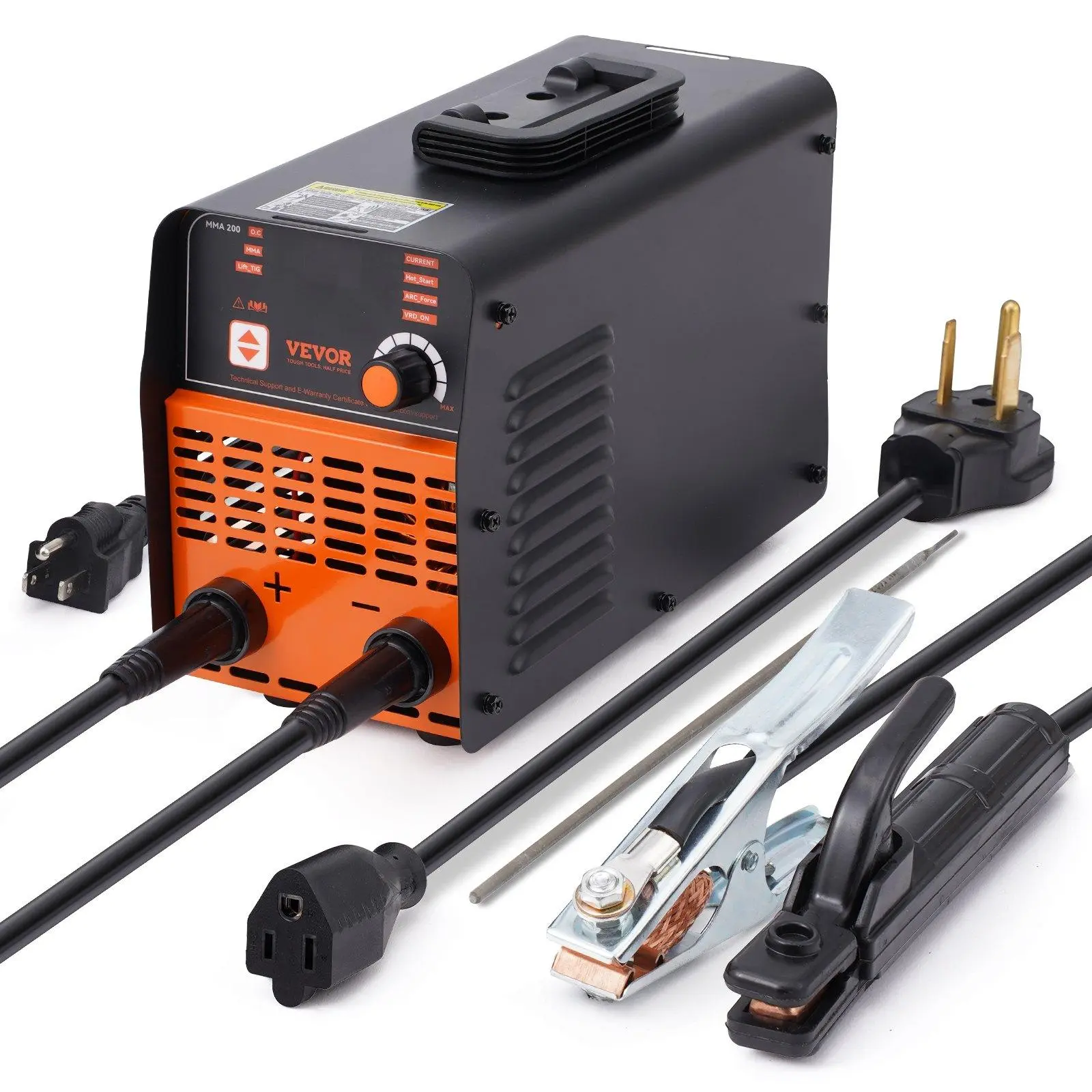 【Summerfinds】VEVOR 2-in-1 Lift TIG MMA Handheld Stick Welder, 110/220V 120/160A Portable Welder with Digital Display, Hot Start, Arc Force, Anti-Stick Electrodes for Construction Welding, Sheet Metal Repair, Stainless Steel, 2-In-1 Lift Tig Mma Welder