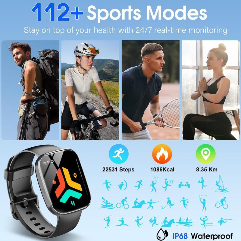 [Spring Deals] Tukio 2026 Smartwatch 1.85" Touchscreen with 120+ Exercise Modes Sleep Monitoring & Wireless Connectivity for Holiday Gifts & Fitness Tracking