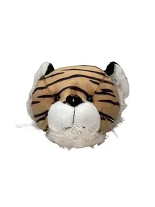 Classic Tiger Head Plushie 3.5" - Bold Orange with Black Stripes for School Spirit Gear