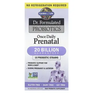 Garden of Life Dr. Formulated Probiotics, Once Daily Prenatal (no refrigeration required), 30 Vegetarian Capsules