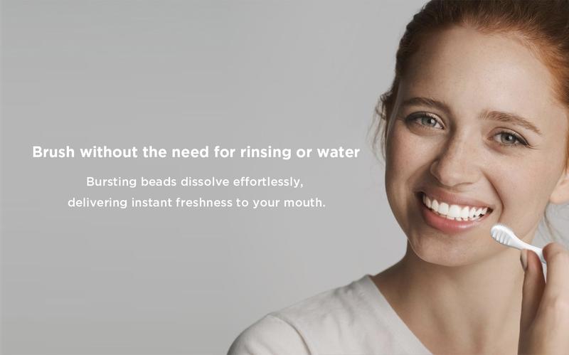 [Valentine's Day gift] Cleaings 4-in-1 Portable Mini Brushes Set with Toothpaste Toothbrush Toothpick & Tongue Scraper Mint Flavor 24Count Capsule Oral Care Solution Multi-Function