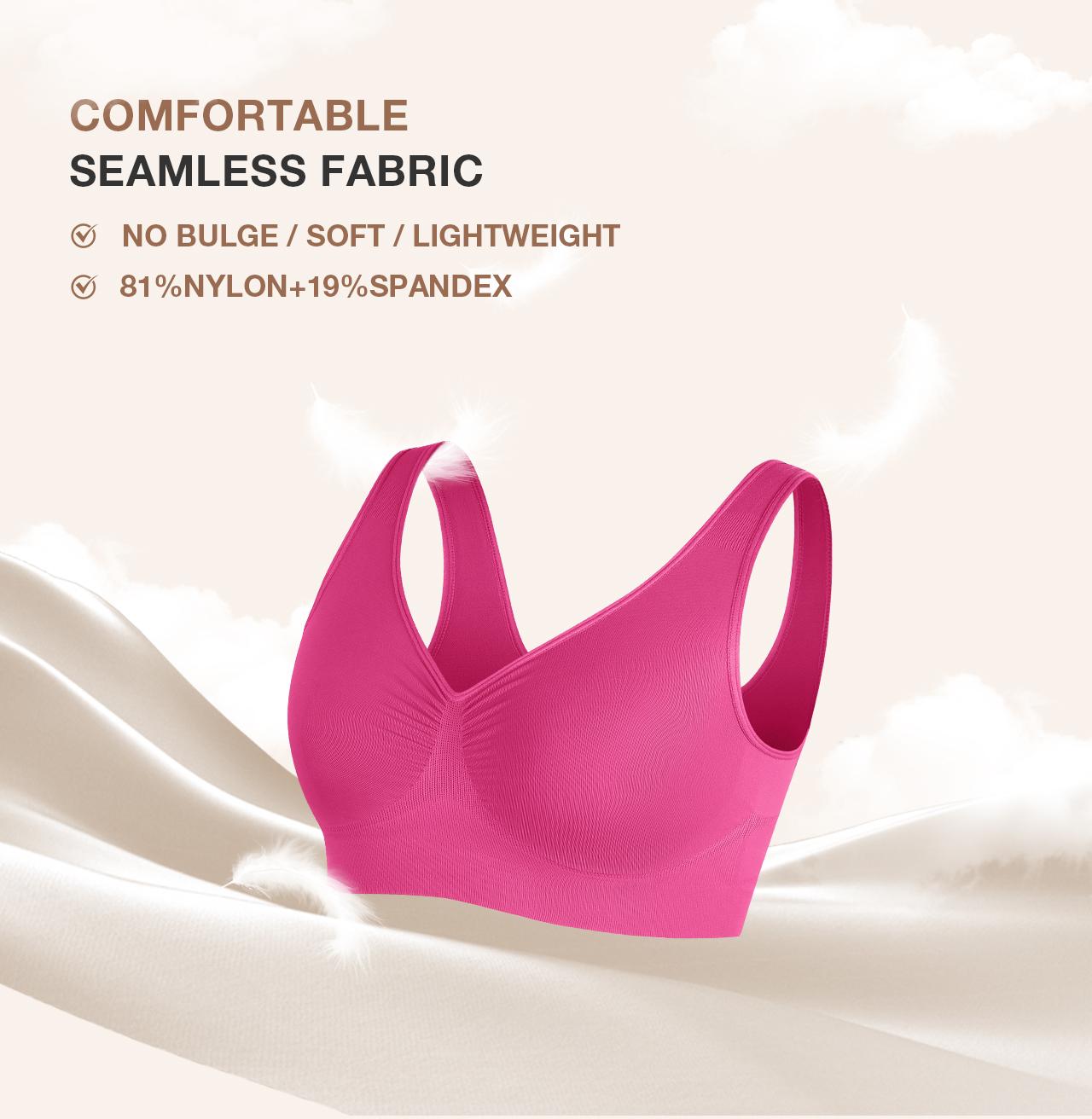 FeelinGirl WIRELESS Bra Women's Wireless Bra Stretch Comfort Bralettes No Underwire Unlined Seamless Sports Bra Fit Style Nylon Springtok FeelinGirl WIRELESS Bra Women's Wireless Bra Stretch Comfort Bralettes No Underwire Unlined Seamless Sports Bra Fit Style Nylon Springtok