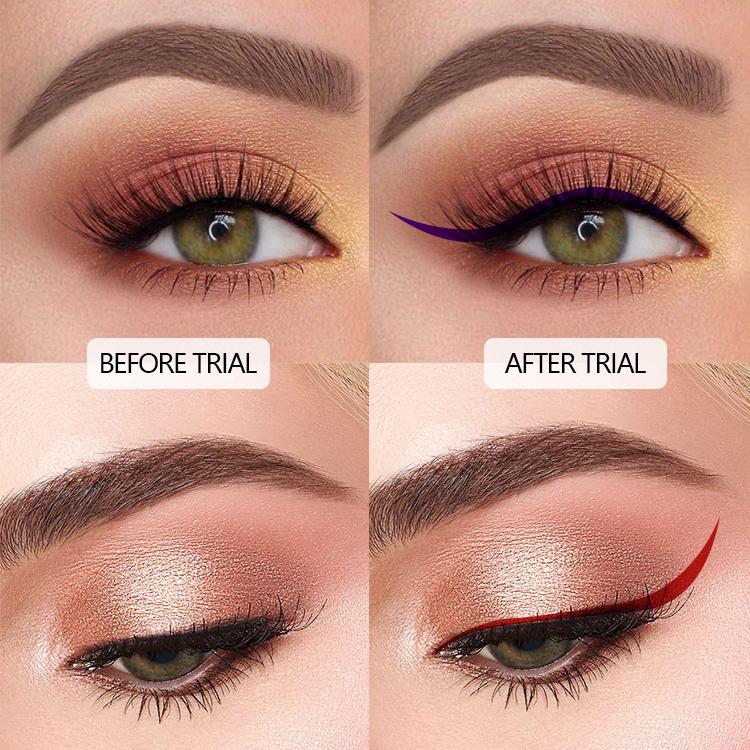 12 color set liquid eyeliner quick-drying waterproof long-lasting sweat-proof liquid eyeliner anti-smudge eyeliner set