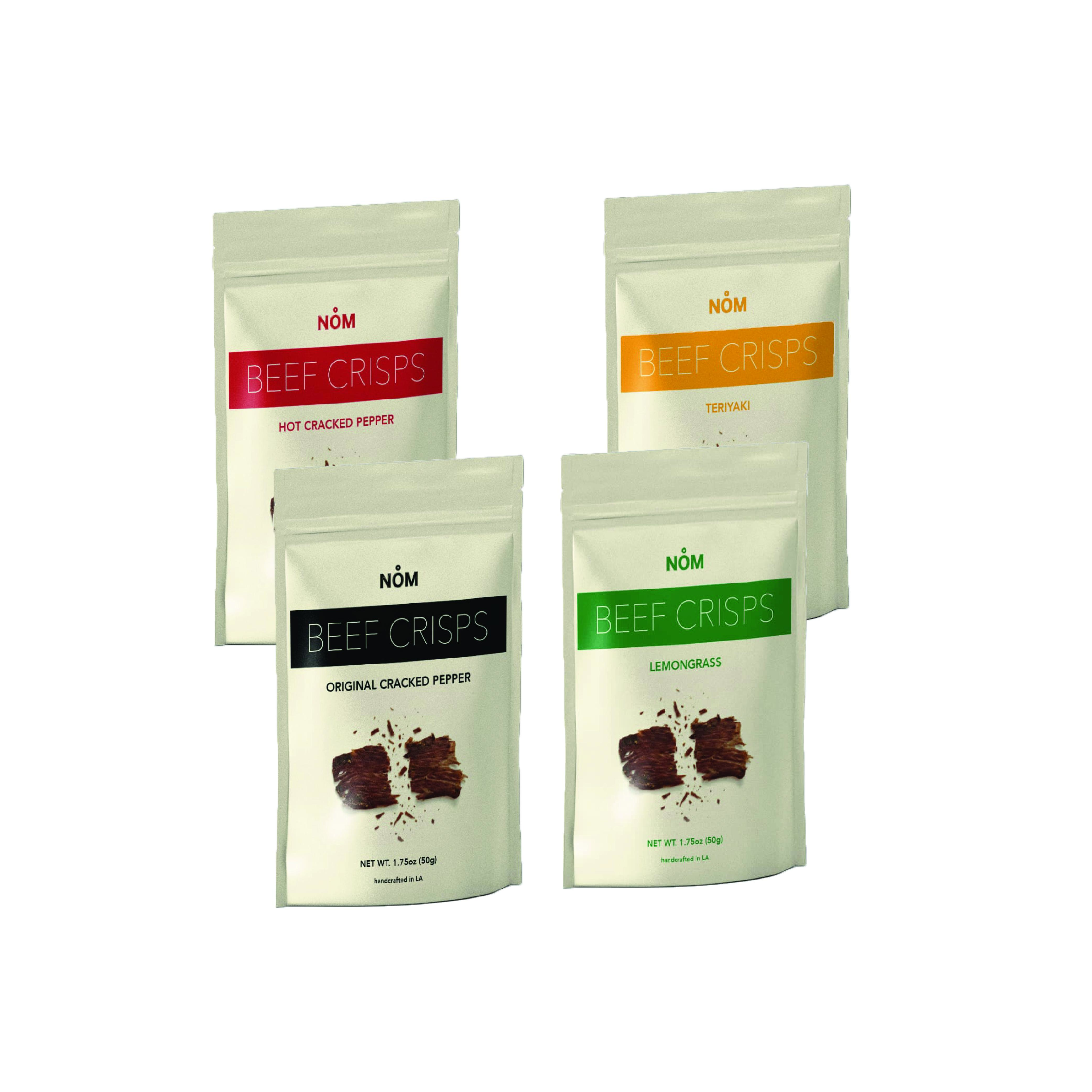 Nom Snacks' Variety Bundle Beef Crisps