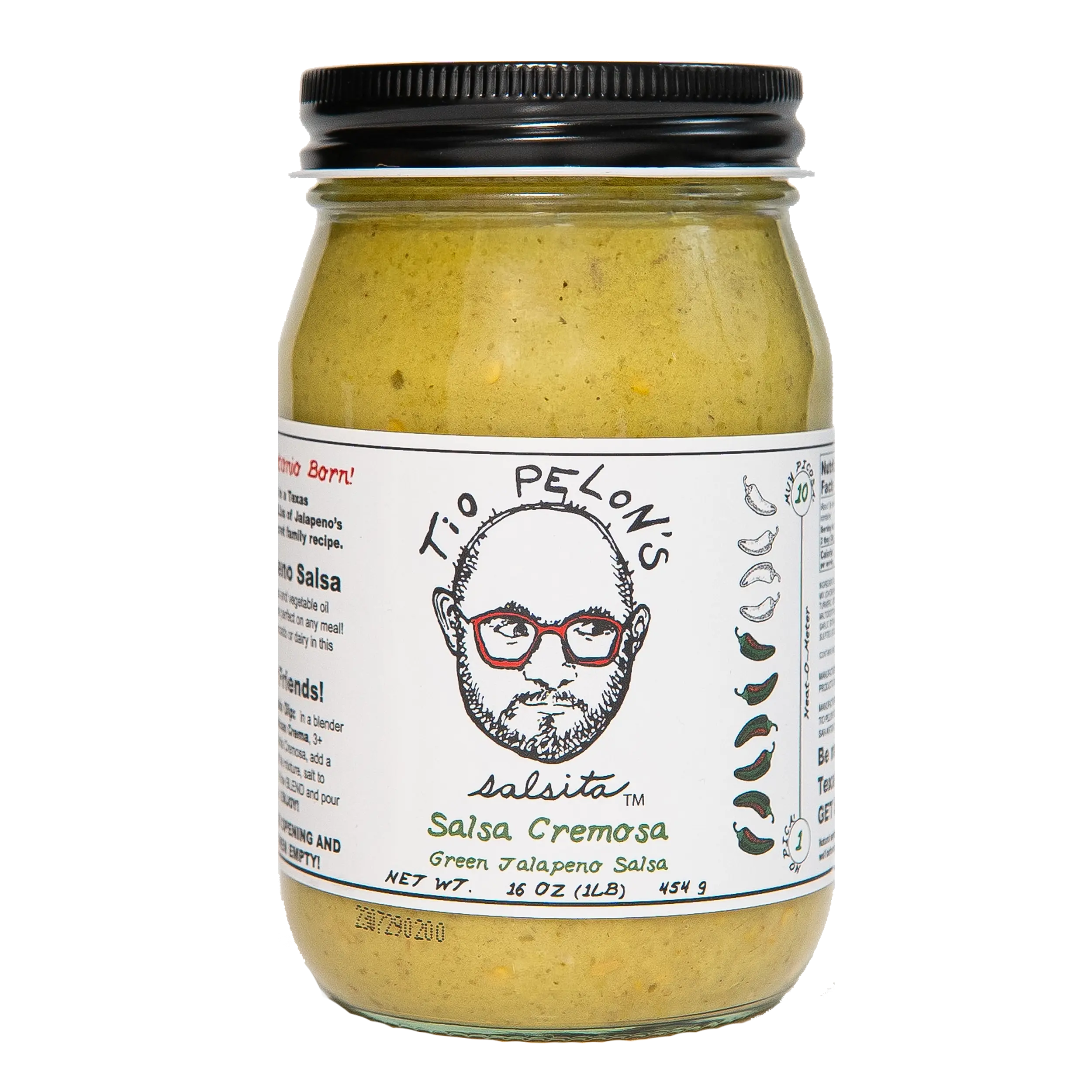 Tio Pelon's Salsita Cremosa - Original Green Jalapeño Salsa, Rich & Smooth, Versatile for Tacos, Burgers, Eggs, Grilled Meats, Roasted Vegetables