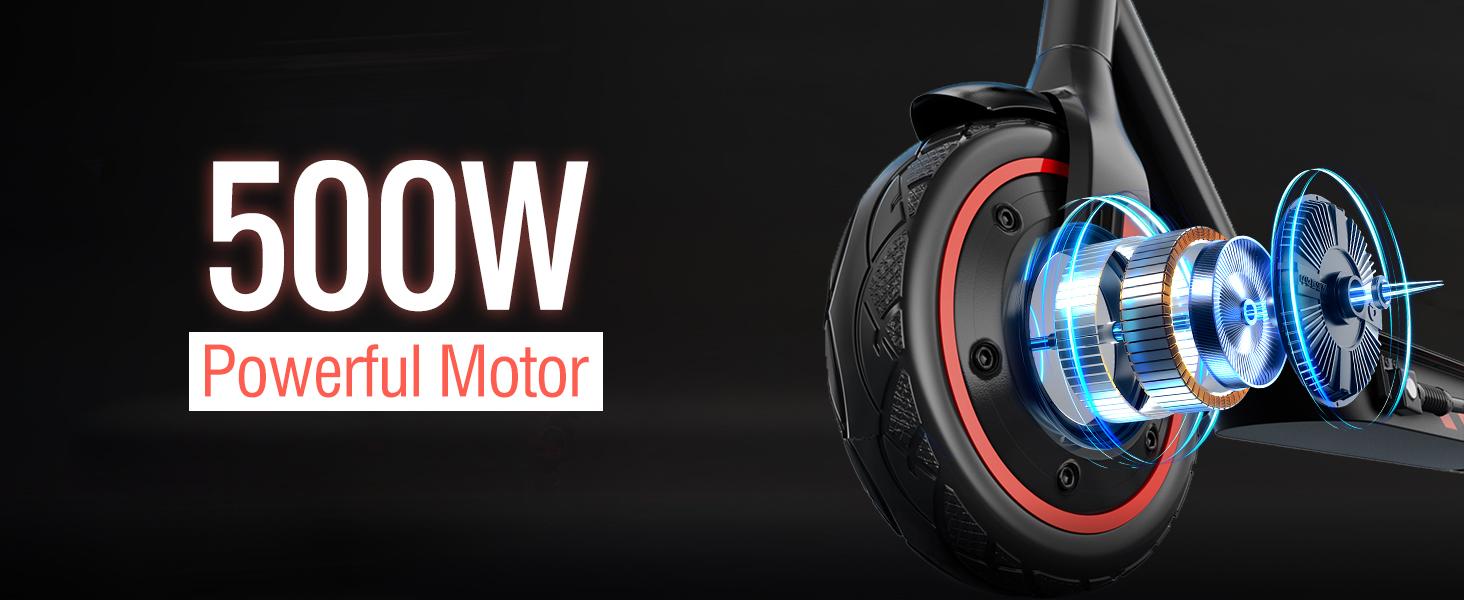 Long Range Commuter V10 Electric Scooter 10'' vacuumTires, 500W Motor 28 MPH Portable Folding Scooter ,28 Miles of Range , Application control adjustment function&cruise control,Daily commuting and children's leisure and entertainment