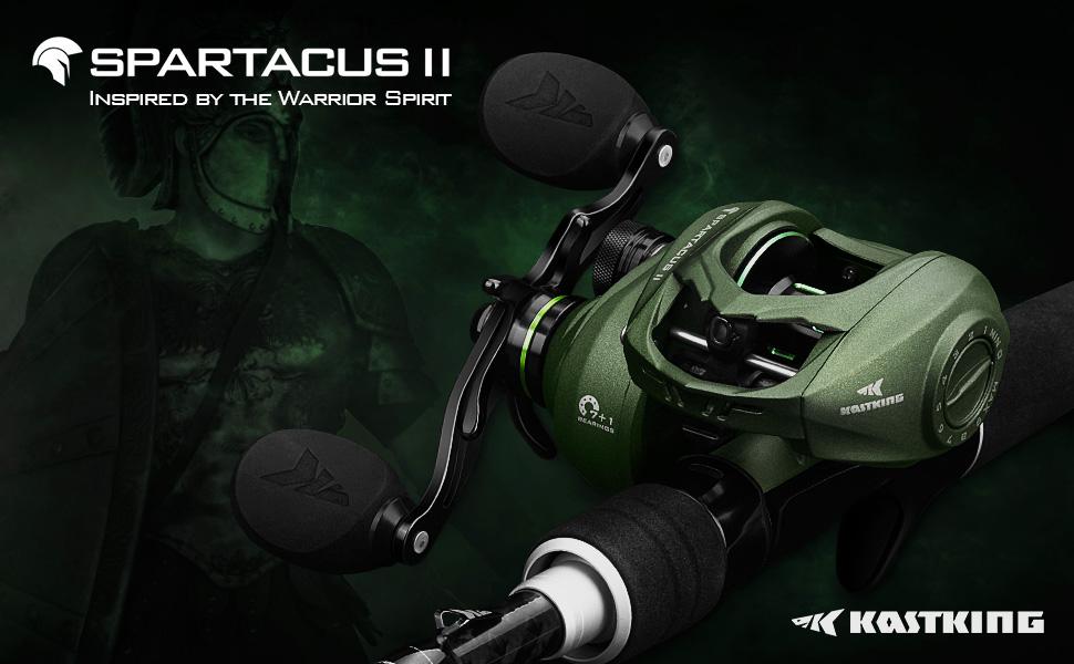 KastKing Spartacus II Baitcasting Fishing Reel，Reel Combo,6oz Ultralight Baitcaster Reel,spinning Super Smooth with 17.6 LB Carbon Fiber Drag, 7.2:1 Gear Ratio, 39mm Palm Perfect Lower Profile Design For Beginner Fishing Reel