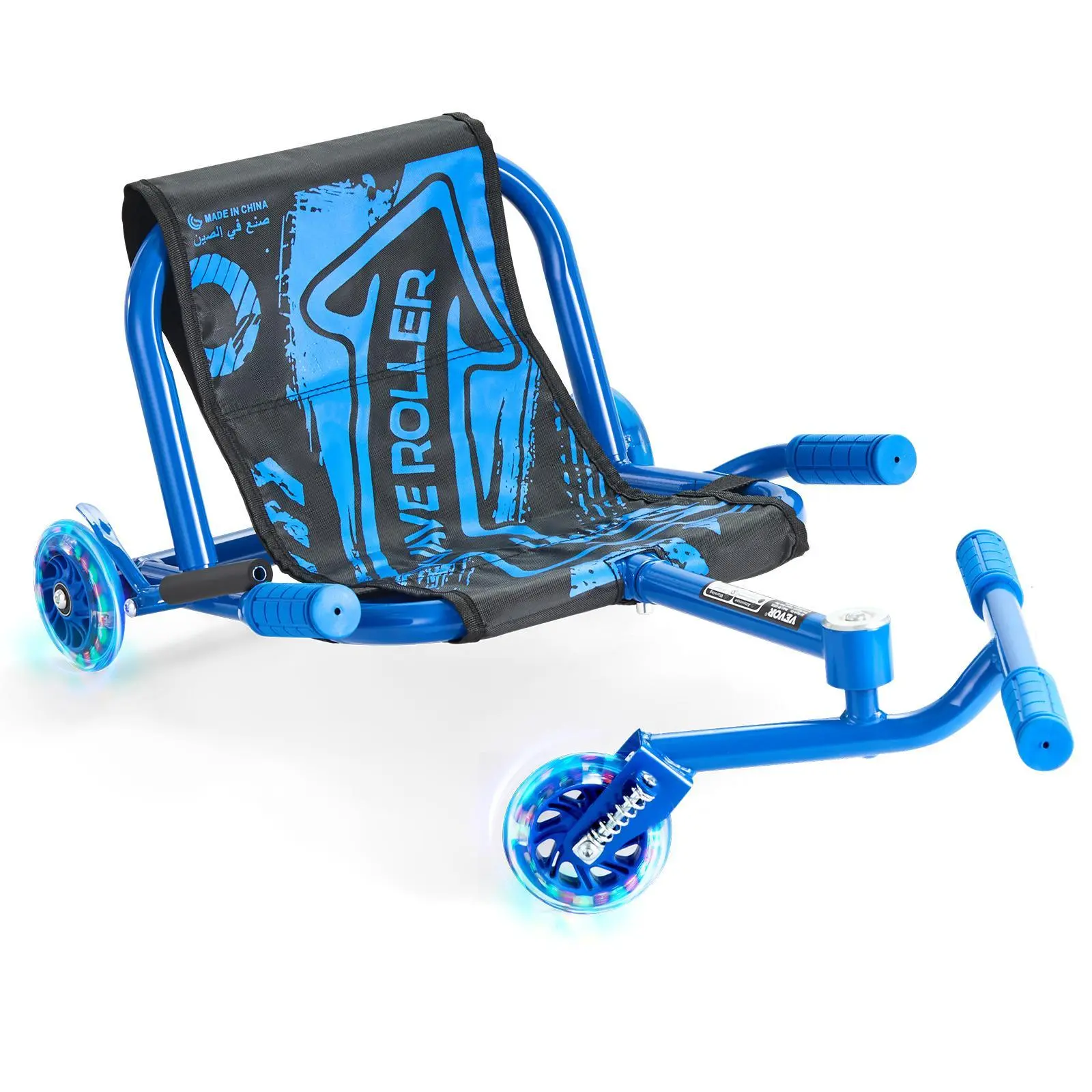 【SummerFinds】VEVOR Ride on Scooter, Load Capacity of 198 lbs, Swing Side-to-Side for Amazing Ride Powered by Zig-Zag Motion, Ride on Drifting Toy for Ages 10+, Rides on Any Hard Surface for Indoor & Outdoor, Blue