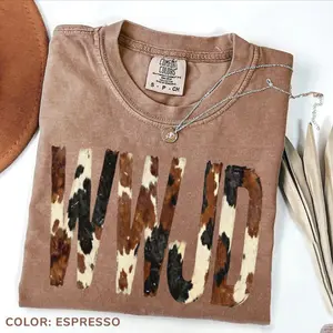 Comfort Colors Brushstroke Cow Print What Would Jesus Do Shirt, Western Christian, Faith Based Design,  Cowboy Graphics, WWJD