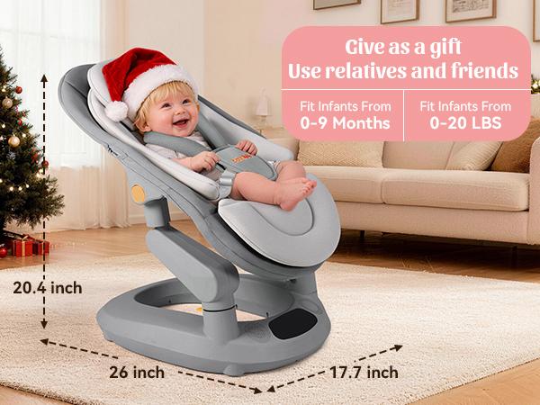 Bionic Dual-rail Multi-Motion Baby Rocker with 5 Speeds 10 Melodies Bluetooth Control Ergonomic Seat Design Bionic Dual-rail Multi-Motion Baby Rocker with 5 Speeds 10 Melodies Bluetooth Control Ergonomic Seat Design