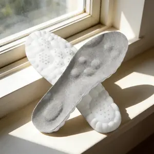 Premium 4D Cloud Insoles for Men and Women, High Elastic Shock Absorption Footbed, Non-Slip Pain Relief Cushion for Daily Use