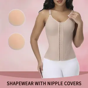 SHAPSHE Seamless Waist Shapewear with Nipple Covers Corset for Women Tummy Control Sport Workout Vest Gym
