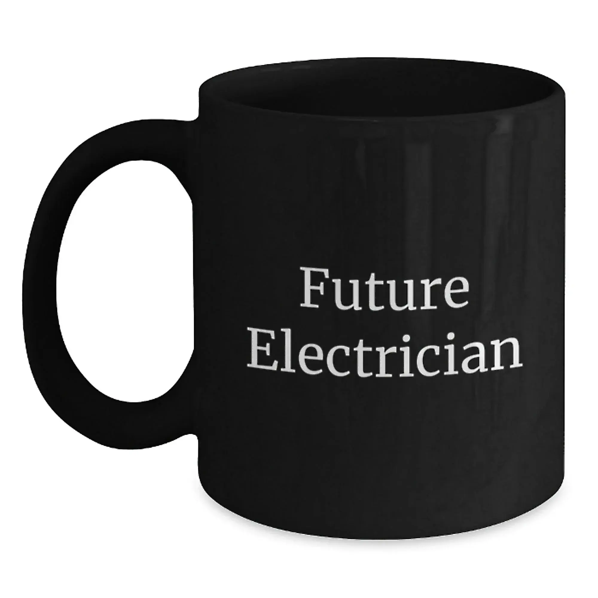 Funny Electrician Gifts for Men - Future Electrician Black Coffee Mug, Christmas Unique Gifts from Friends or Family