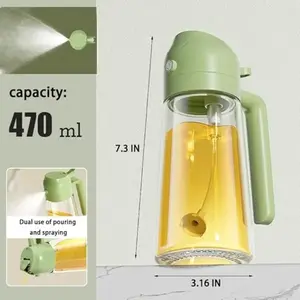 470ml Oil Sprayer mist Bottle – Automatic Opening & Closing Household Oil Dispenser, Perfect Kitchen Sprayer for 2025 Kitchen Utensils Tin Canister Organiser
