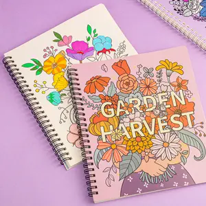 Adult Coloring Book ,2 Pcs Set Orchard Harvest ,36 colors Glitter pen.