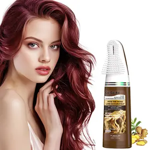 2-in-1 Hair Coloring Comb — Specially Designed to Cover Gray Hair | Plant-Based Formula for Easy, Convenient Home Coloring | Available in Natural Black and Chestnut Brown color Dark