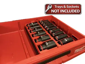 Milwaukee Packout Deep Socket Drawer Adapters (Set of 2) | Fits Medium & Large Drawers