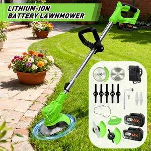 Battery Operated Cordless Weed Wacker Featuring 3 Types Blades, Powerful Weed Eater Brush Cutter Tool for Yard and Garden Care, Lightweight and Ergonomic Structure for Comfortable Use, Ideal for Efficient Lawn and Garden Maintenance