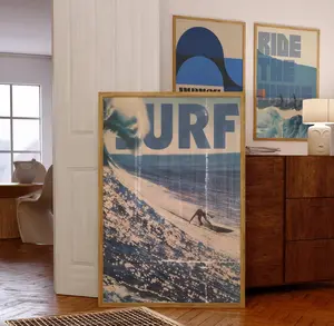 3 vintage Surfer magazine poster, surfs up print, beachy room decor, retro surfing photography, surfboard, east coast print
