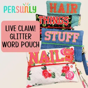 LIVE CLIAM: Ready Made- Glitter Pouch