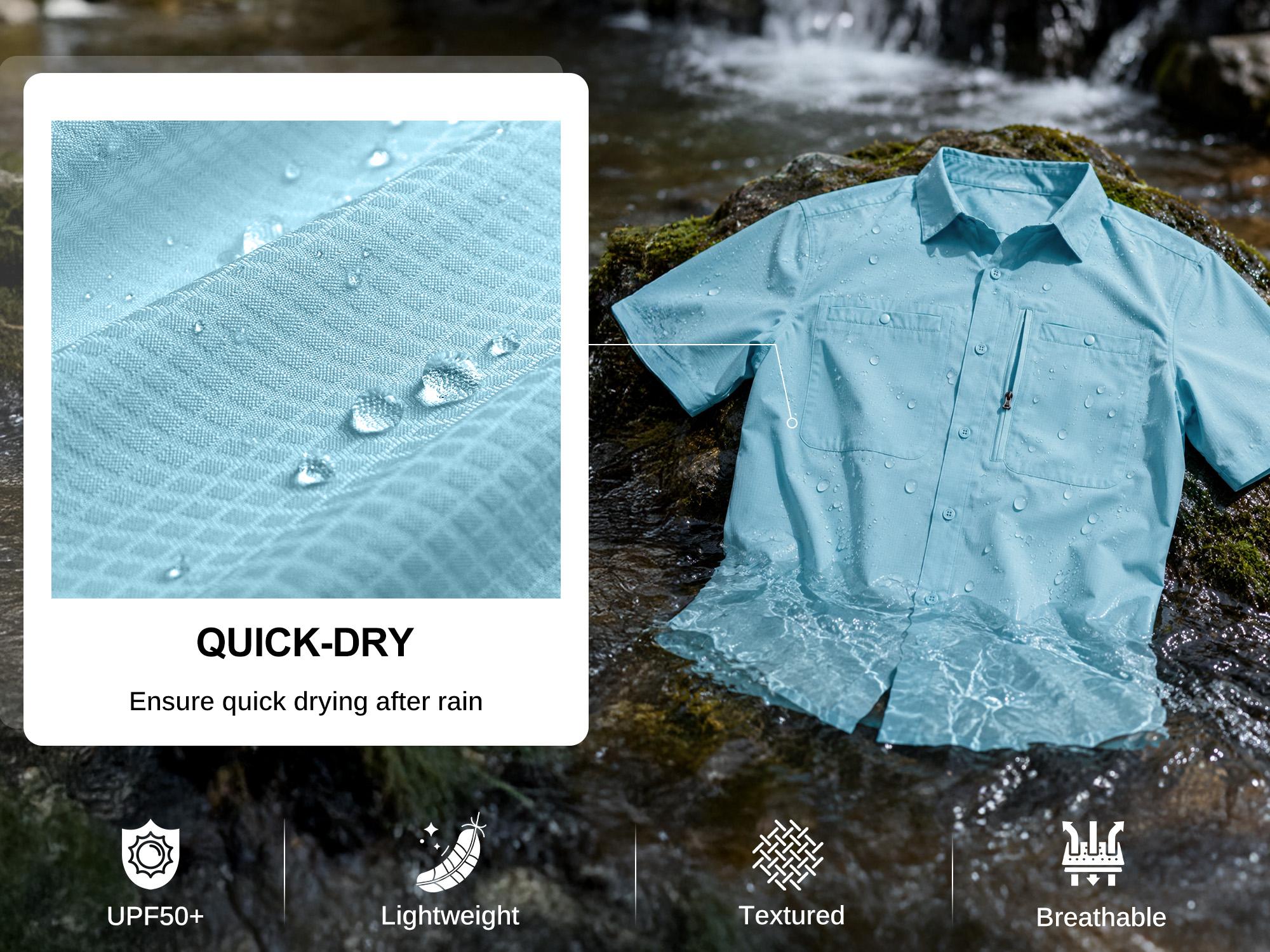 G Gradual Men's Casual Outdoor Button-Down Fishing Top - UPF 50+ Lightweight Cool Short-Sleeve, Zipper Pockets, Machine Wash for Hiking/Light Outdoor Sports G Gradual Men's Casual Outdoor Button-Down Fishing Top - UPF 50+ Lightweight Cool Short-Sleeve, Zipper Pockets, Machine Wash for Hiking/Light Outdoor Sports