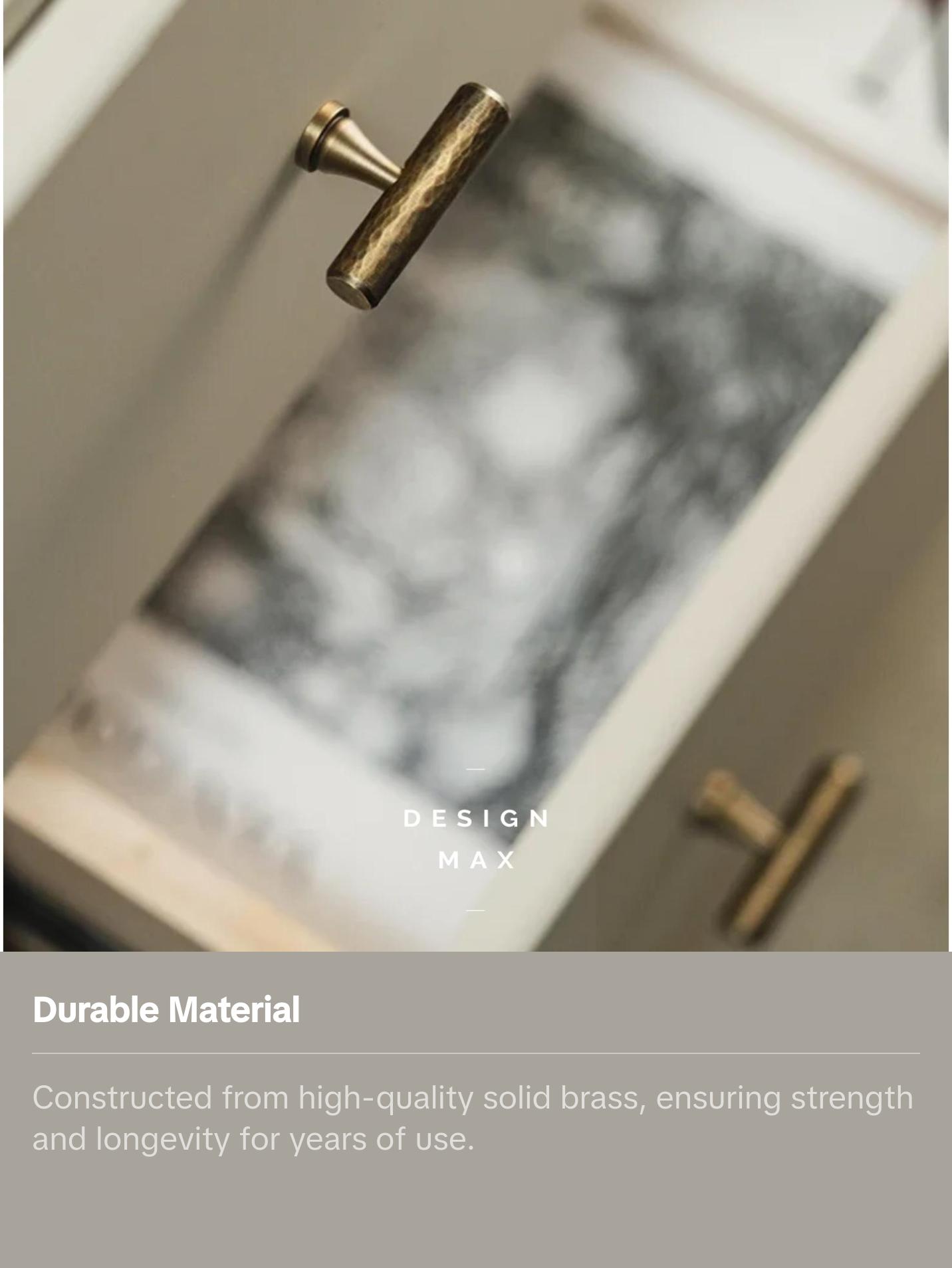 Hammered Antiqued Brass Cabinet T-Knobs and Pulls Hammered Antiqued Brass Cabinet T-Knobs and Pulls