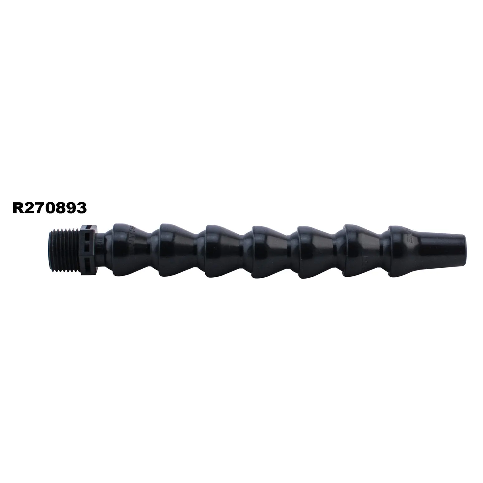 1/2 Inch MPT Return Kit for Watering Systems, Round Nozzle, Unique Ball-Socket Design, Flexible Ball-Socket Joint Tubing, Aquarium Use, Poly Bag with Header Card Packaging