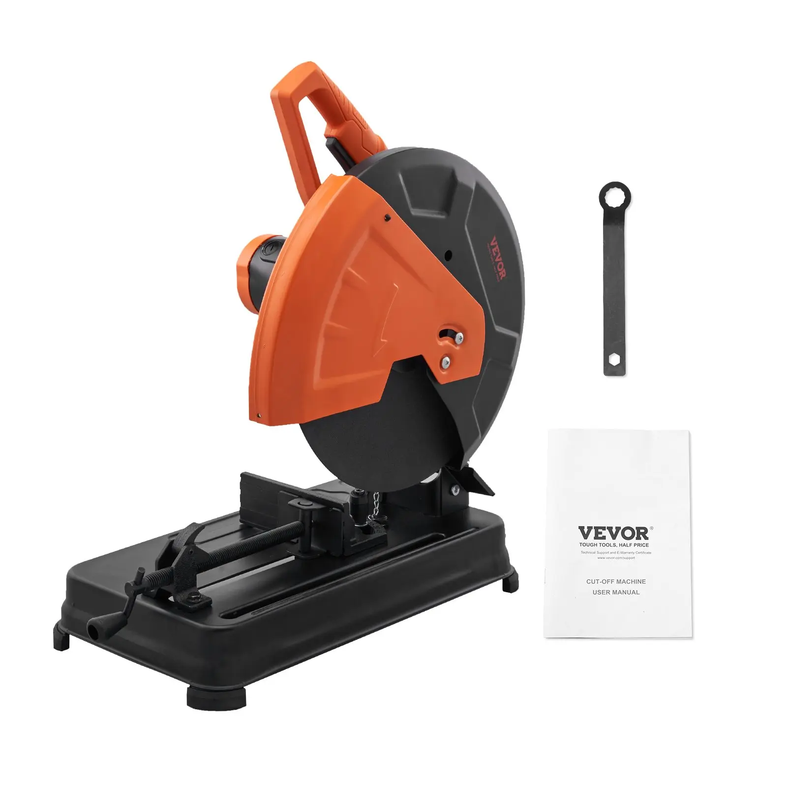 Abrasive Chop Saw 14"/355mm Blade Diameter 2300W 3600RPM Steel Cutting Machine with 0-45° Adjustable Angle for Metal Cutting